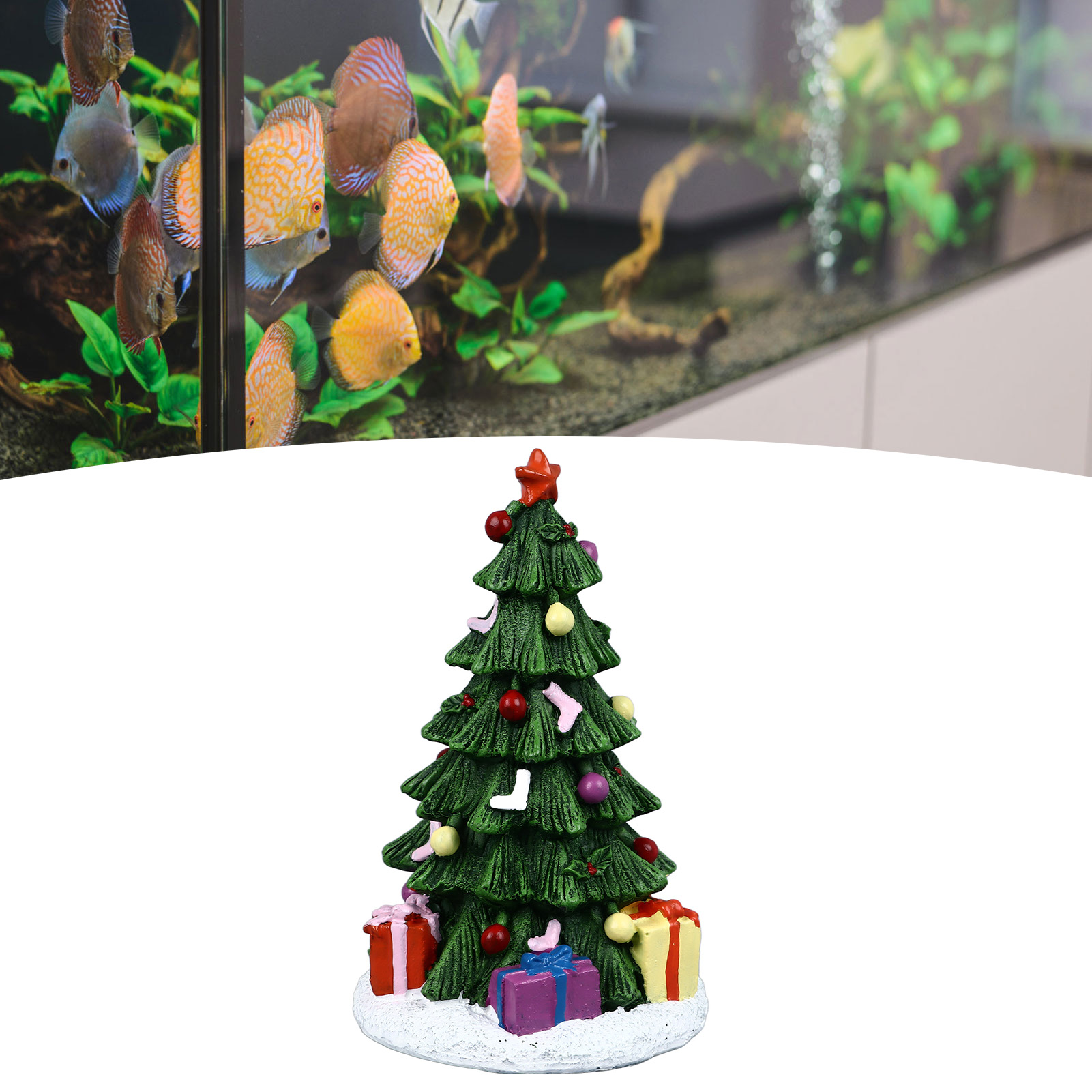 Aquarium Fish Hideout - ZK20 Christmas Fish Tank Ornament Exquisite