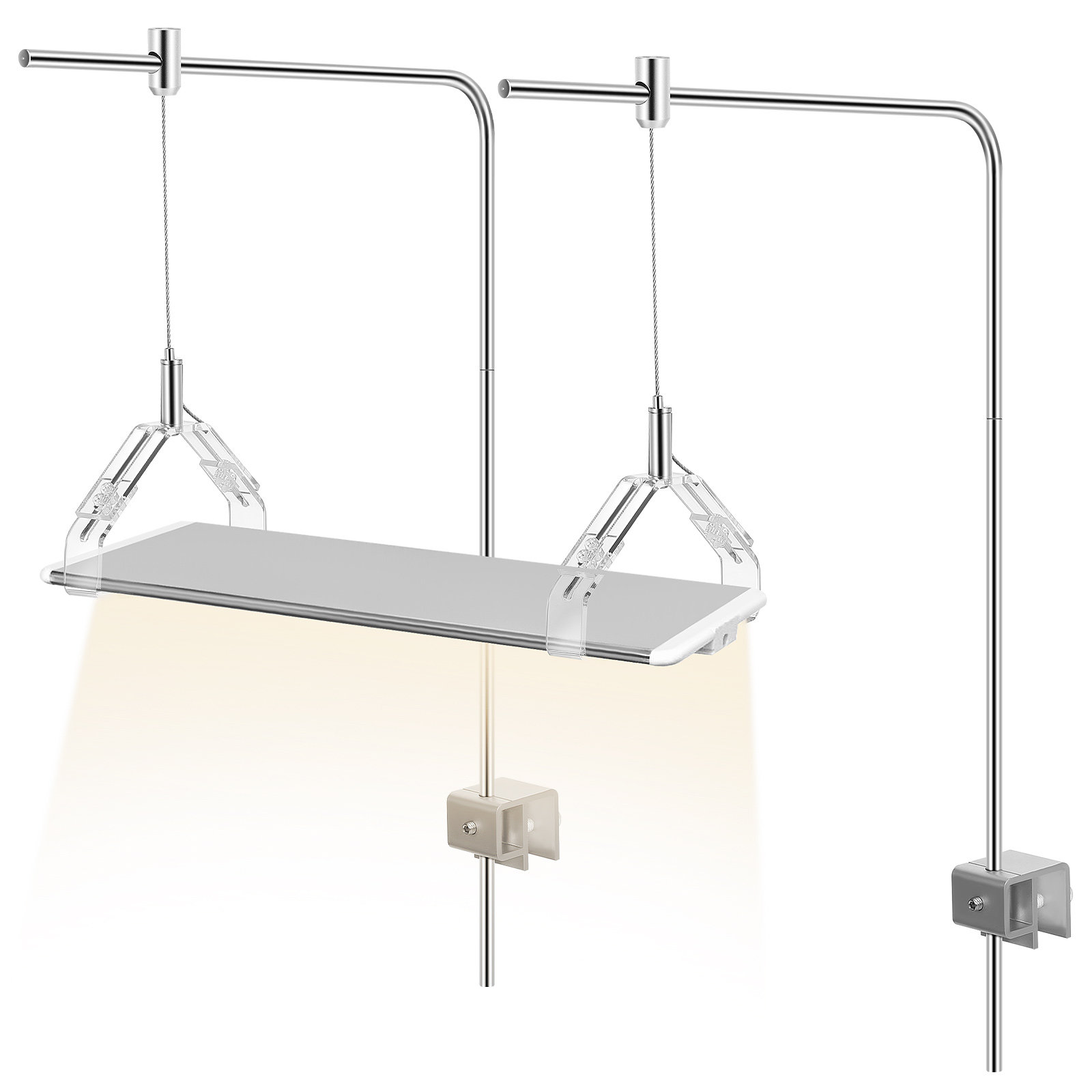 Aquarium Fish Light Lamp - 2 stuks aquariumlamphouder ondersteunt lichthangerbeugel aluminiumlegering