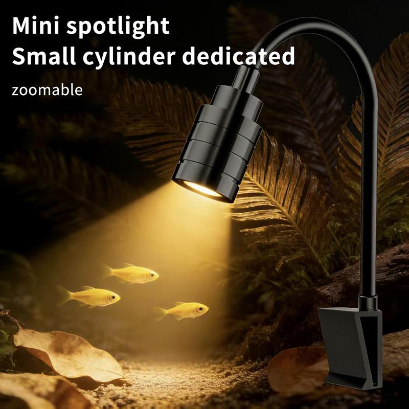 Aquarium Fish Light Lamp - 3W Zuid-Amerikaanse Aquariumspot 3-kleuren LED Aquariumlamp