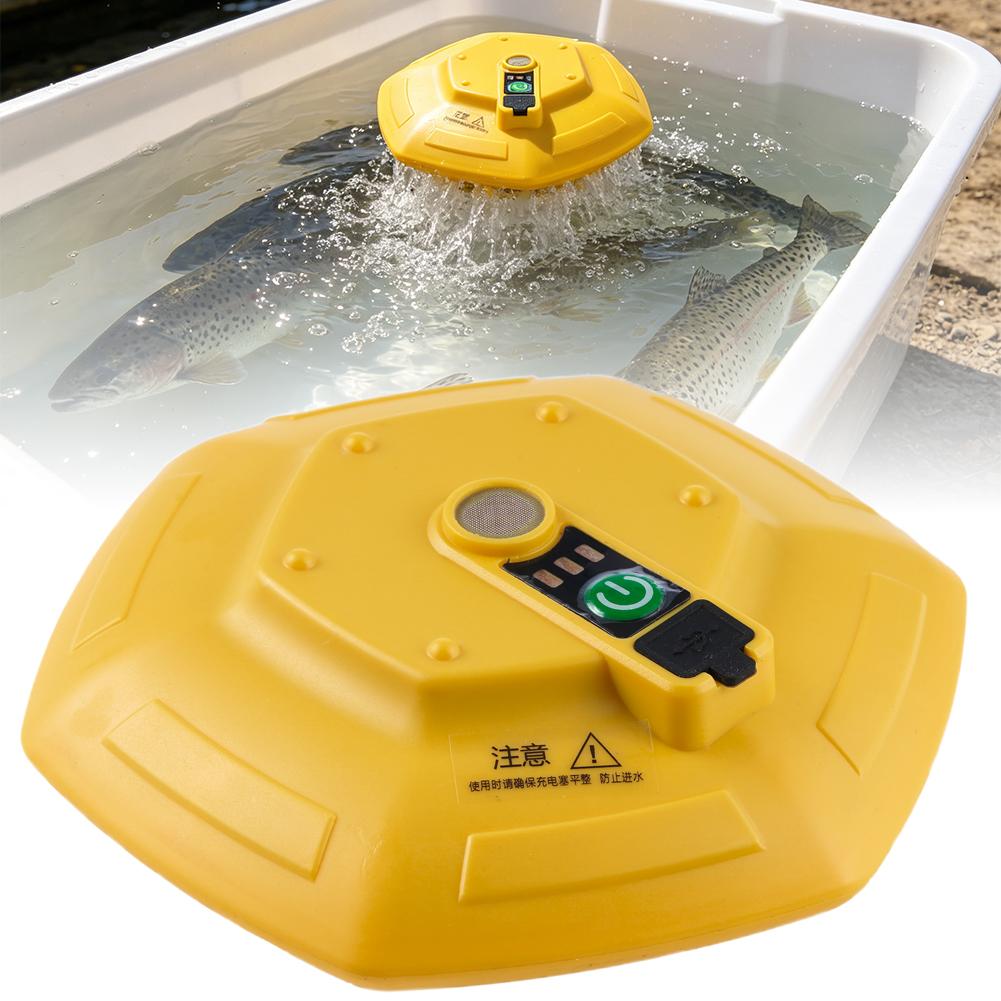 Aquarium Fish Marine - Draagbare drijvende visbak zuurstofpomp, 3000mAh oplaadbare