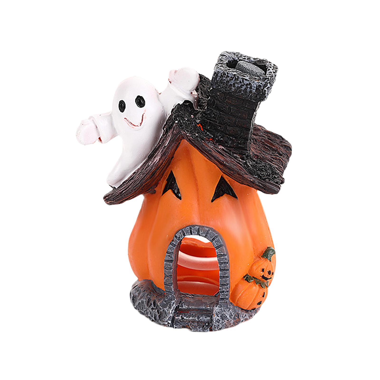 Aquarium Fish Hideout - Aquarium Halloween Decor Hars Pompoen Spookhuis