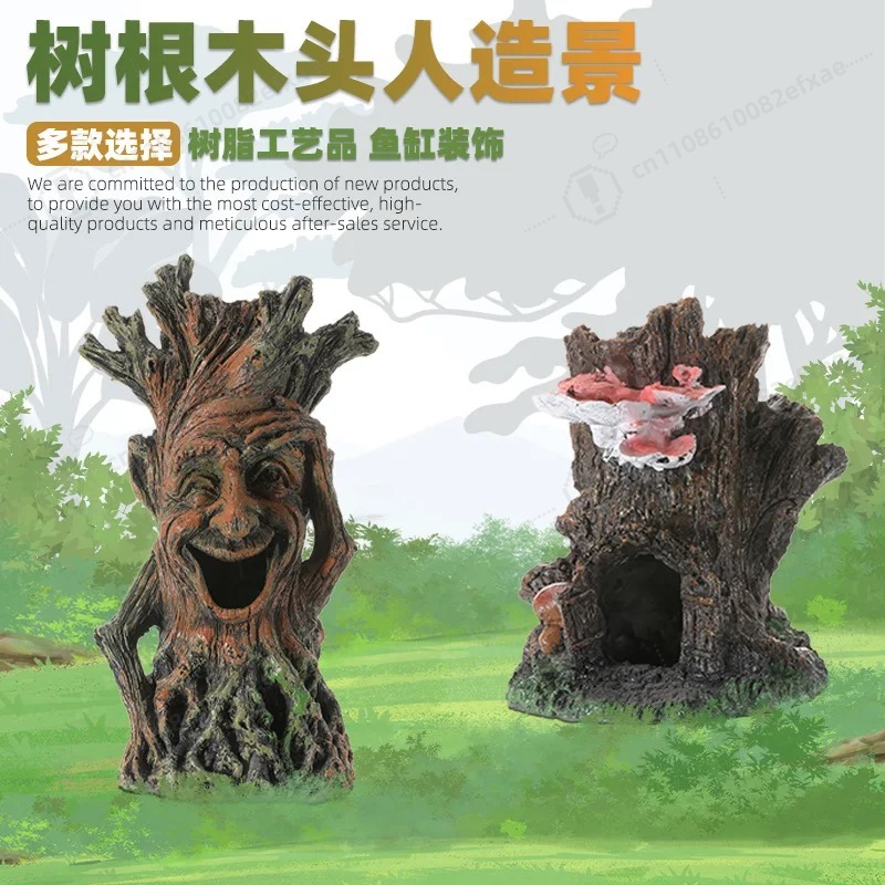 Aquarium Fish Cave - Hars aquariumdecoratie boomwortel houten figuur ornament