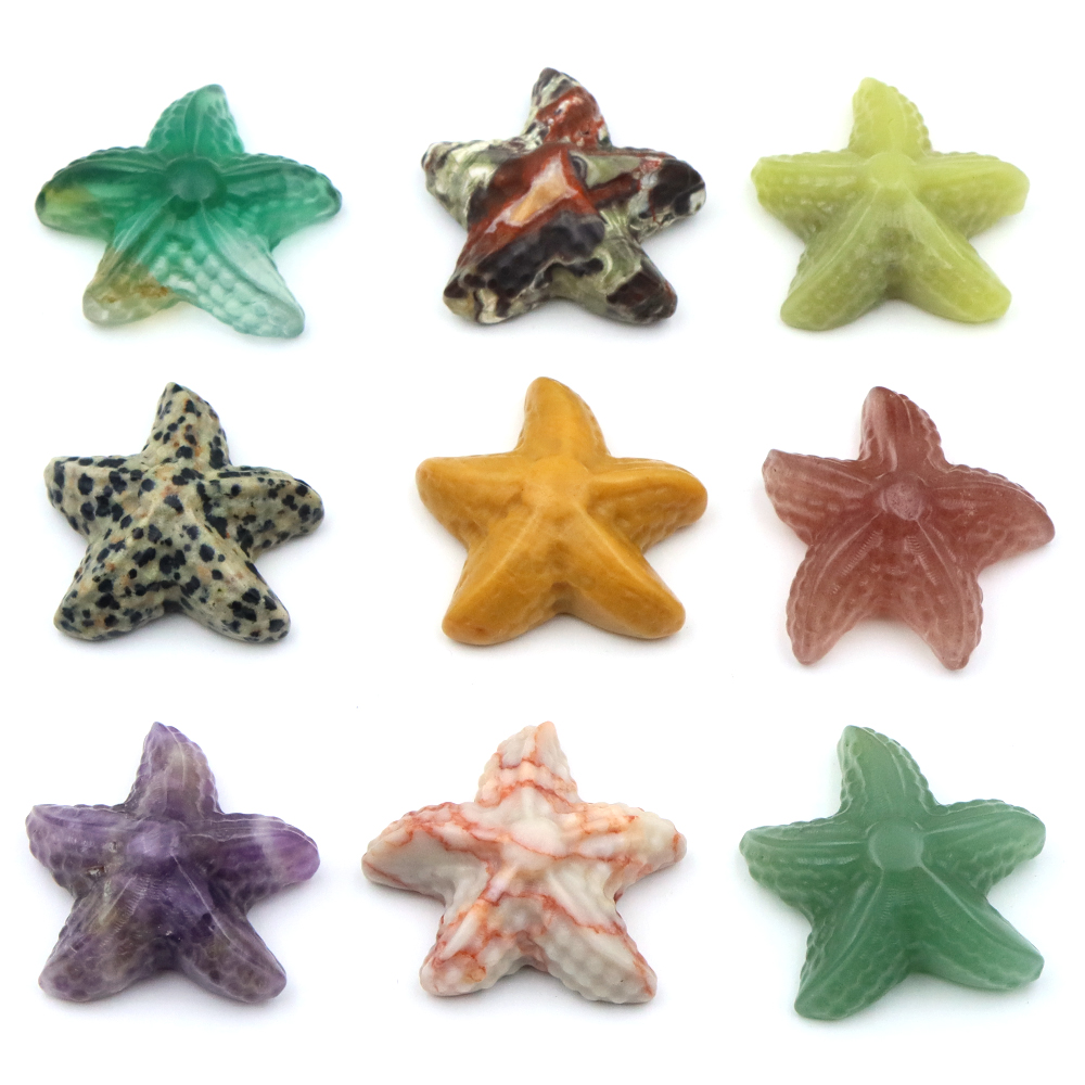 Aquarium Fish Marine - 35mm Zeester Vorm Standbeeld Zeedier Natuursteen