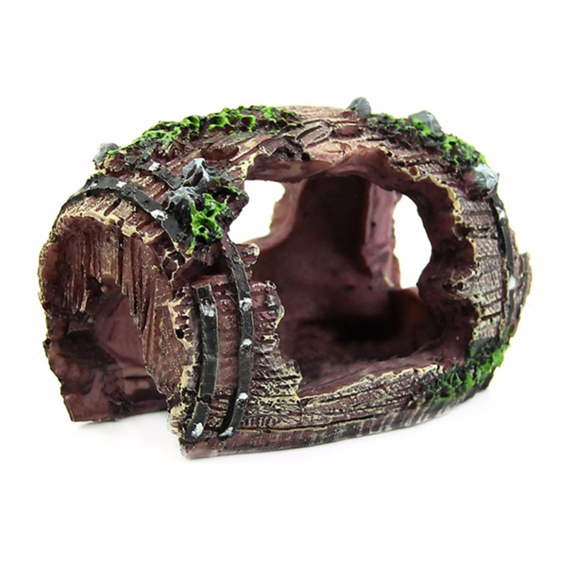 Aquarium Fish Hideout - Aquarium Kunstmatige Vat Grot Hars Ornamenten