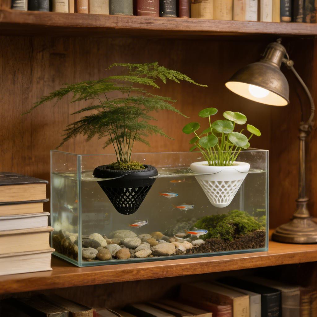 2 stuks drijvende aquariumplan - Aquarium Fish Cave recensie en prijs