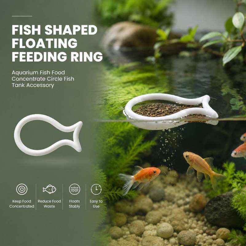 Visvormige drijvende voederrin - Aquarium Fish Food recensie en prijs