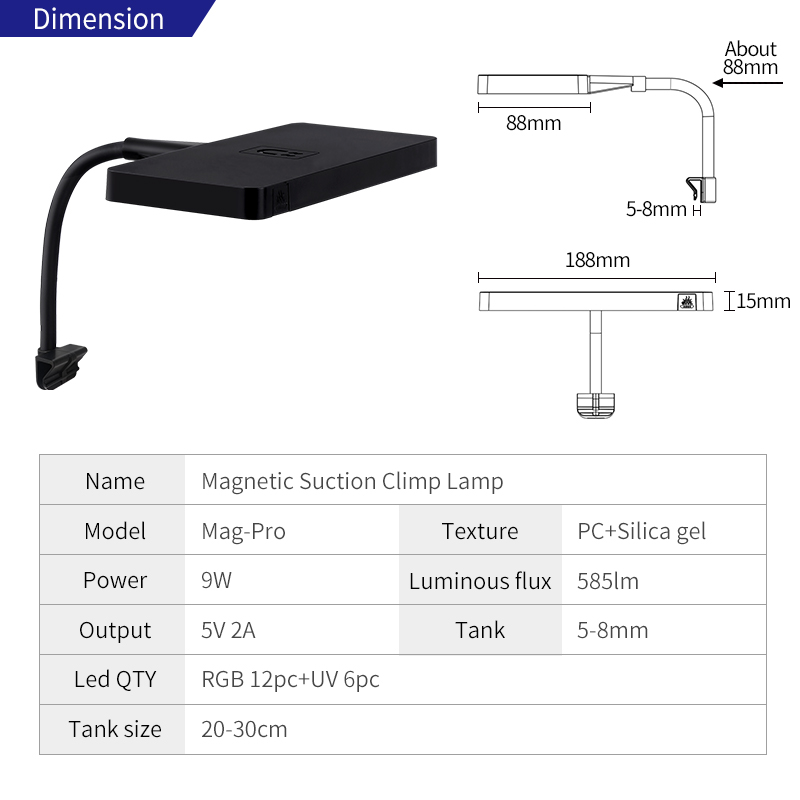 Mag-Pro LED RGB Dimming xiaomi - Xiaomi Aquarium Fish Tank recensie en prijs